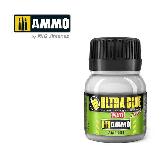 Ammo Ultra Glue Matt - for Etch, Clear Parts & More (Acrylic Waterbase Glue) Ammo of Mig Jimenez