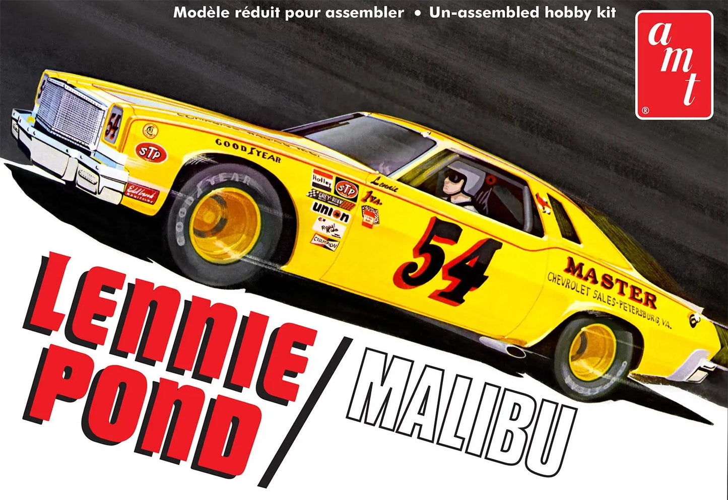 AMT 1/25 Lennie Pond 1974 Chevy Malibu Stock Car Plastic Model Kit AMT