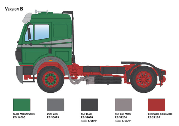 Italeri 1/24 Mercedes Benz SK 1844 LS V8 Truck Plastic Model Kit Italeri