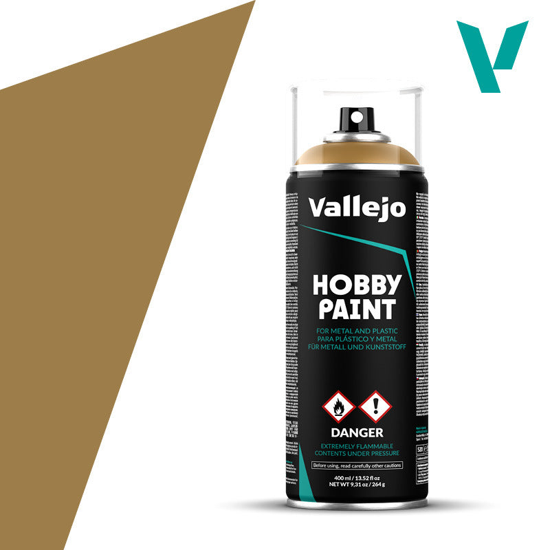 Vallejo Aerosol Desert Yellow 400ml Hobby Spray Paint Vallejo