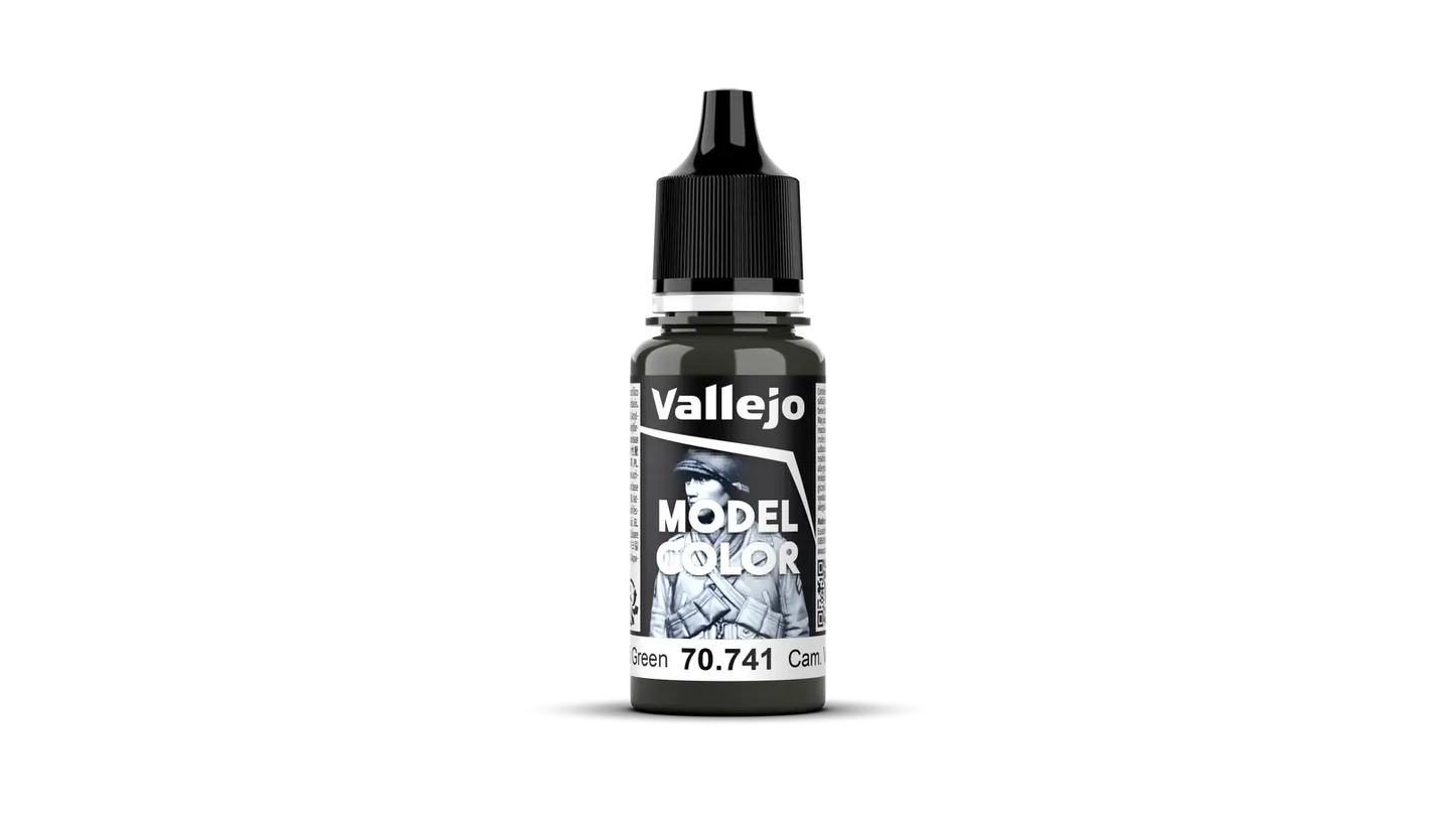 Vallejo Model Color: #109 - Cam. Black Green - 18 ml Matt Acrylic Paint Vallejo