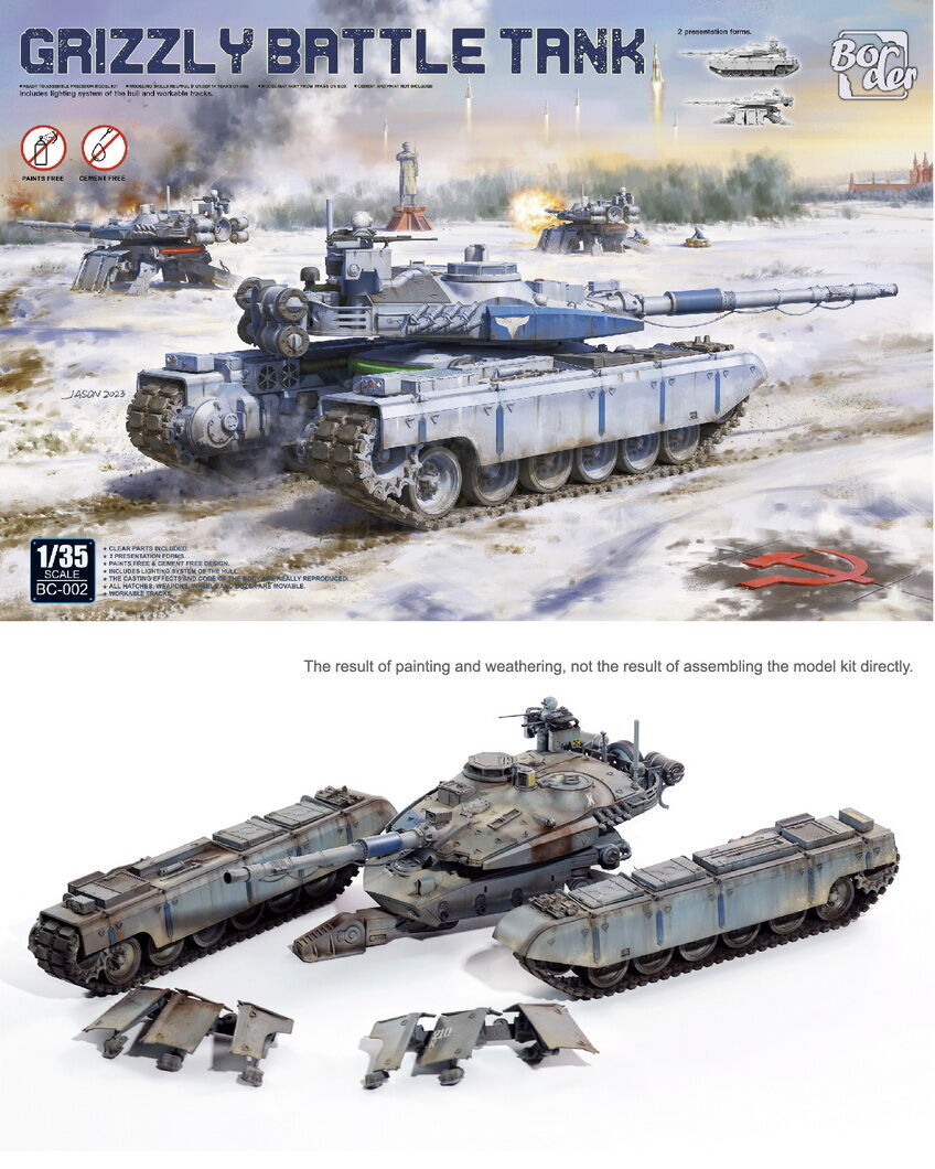 Border Model 1/35 Grizzly Battle Tank Plastic Model Kit Border Model