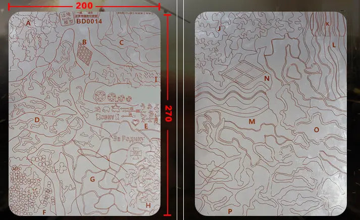 Border Model Modern Tank Camo Mask Cutting Mat (200x270mm) Border Model