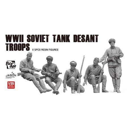 Border Model 1/35 WWII Soviet Tank Desant Troops Plastic Model Kit Border Model