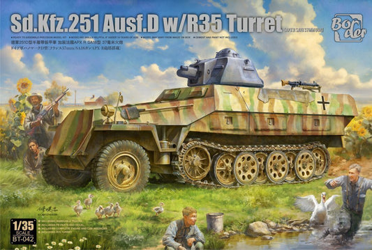 Border Model 1/35 Sd.Kfz.251 Ausf.D w/ R35 Turret Plastic Model Kit Border Model