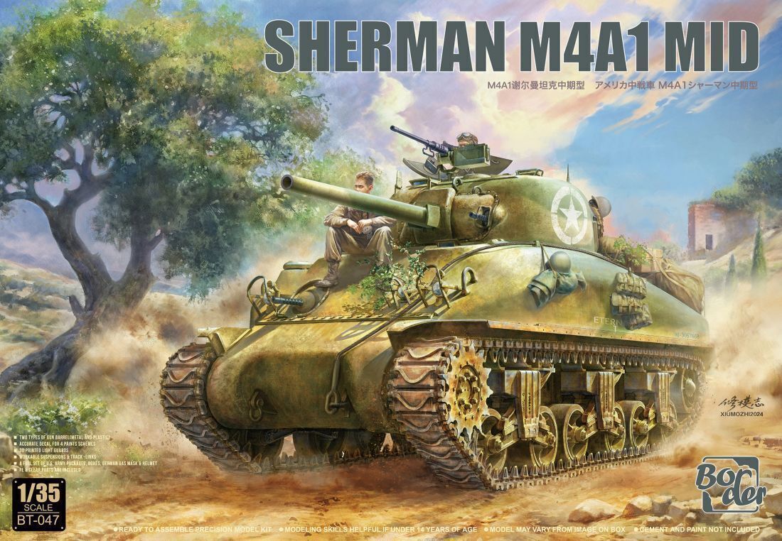 Border Model 1/35 Sherman M4A1 Mid Plastic Model Kit
