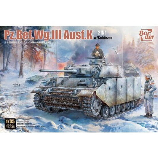 Border Model 1/35 Pz.Bef.Wg.III Ausf.K 2in1 w/Schürzen Plastic Model Kit Border Model