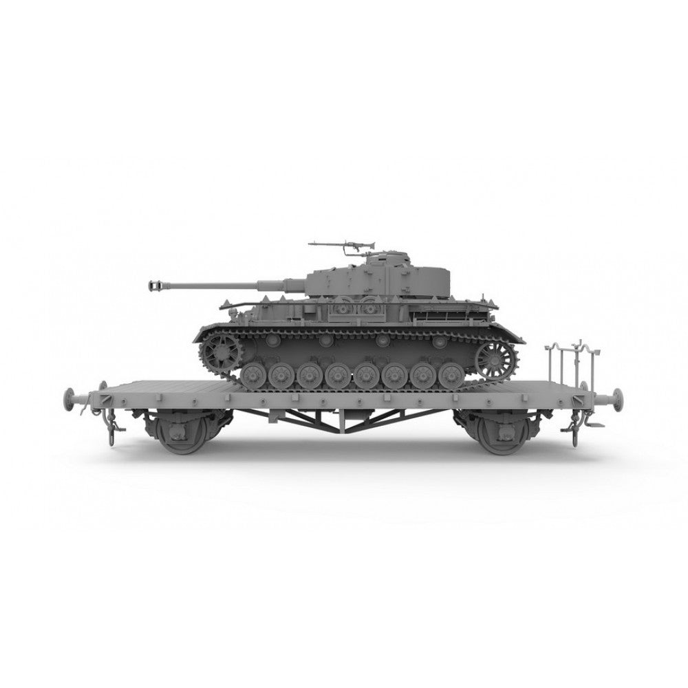 Border Model 1/35 Pz.Kpfw.IV Ausf. J Early/Mid & Railway Flatbed Ommr Plastic Model Kit Border Model