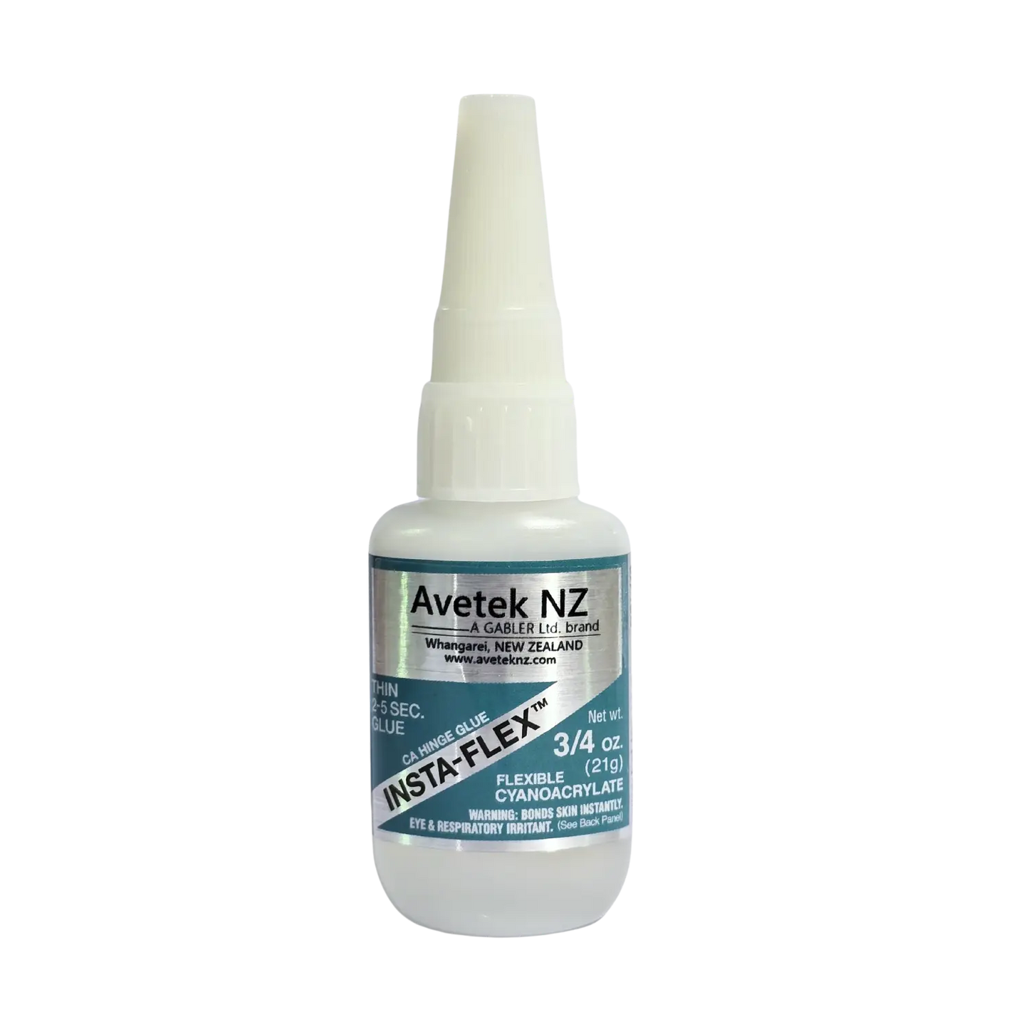 Avetek BSI-119 Insta-Flex Flexiable Clear CA, Super Glue 3/4 oz Avetek