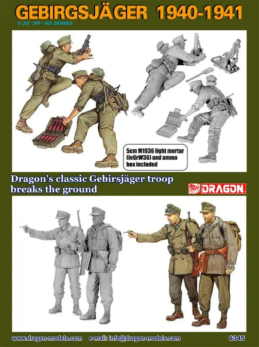 Dragon 1/35 German Gebirsjager Plastic Model Kit Dragon