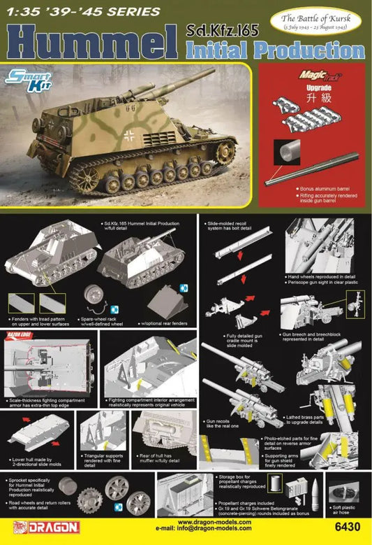 Dragon 1/35 Hummel Initial Production Plastic Model Kit Dragon