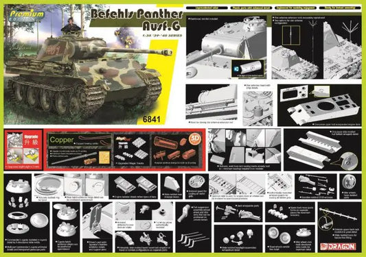 Dragon 1/35 Befehls Panther Ausf.G Plastic Model Kit Dragon