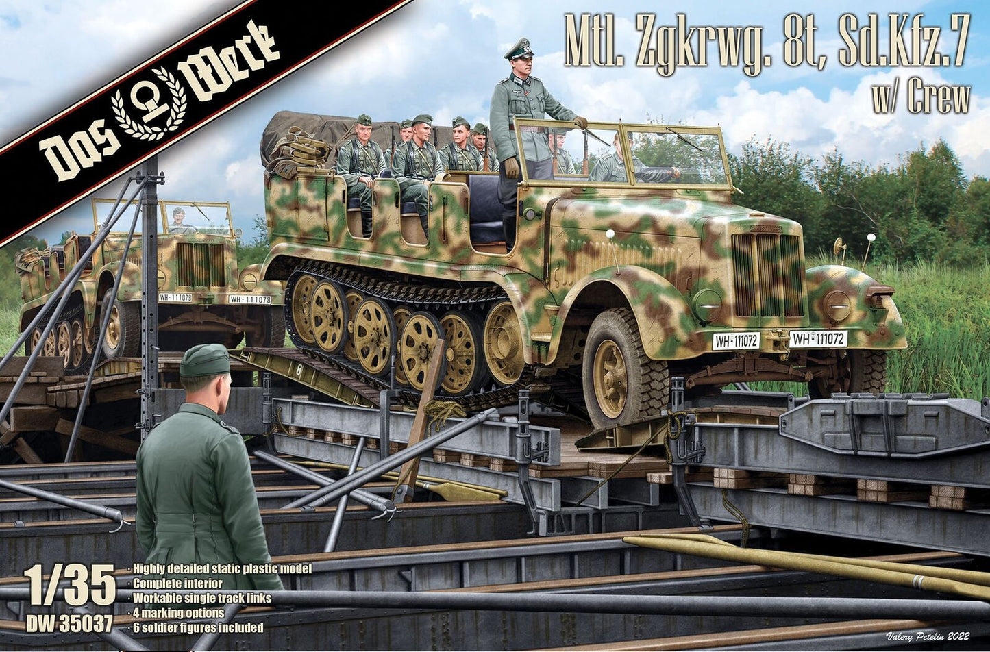 Das Werk 1/35 Mtl. Zgkrwg. 8t, Sd.Kfz. 7 w/ Crew Plastic Model Kit Das Werk