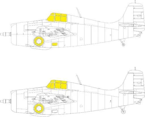Eduard 1/48 F4F-3 Wildcat TFace Masking Set Eduard