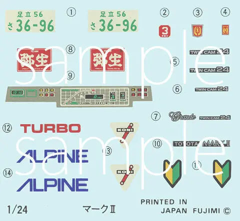 Fujimi 1/24 GX61 MarkII Twincam 24 (Tohge-19) Plastic Model Kit Fujimi