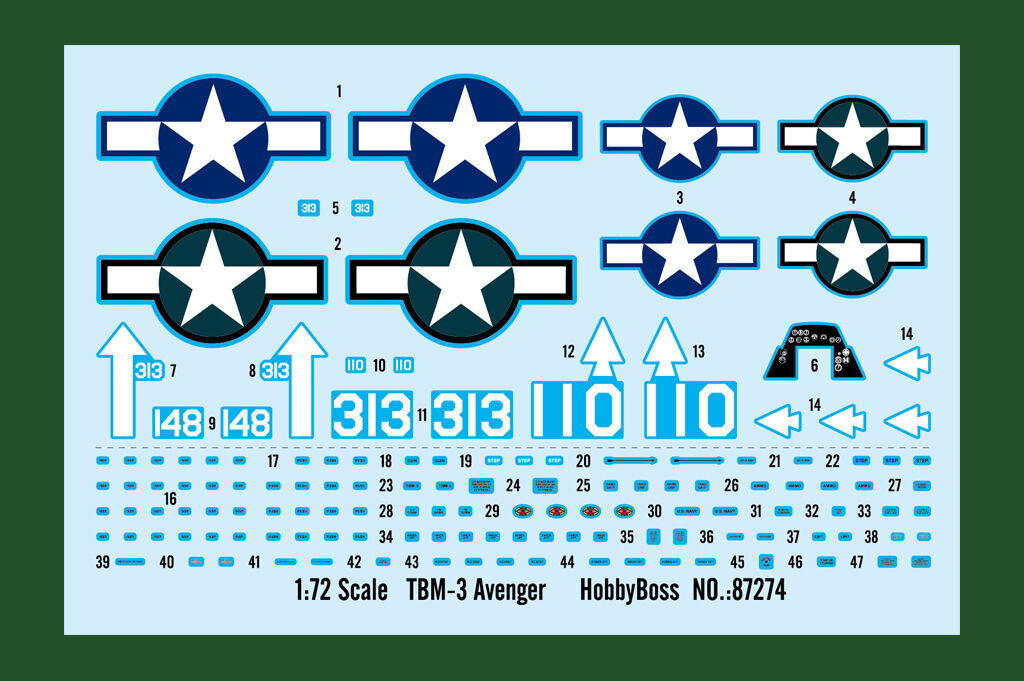HobbyBoss 1/72 TBM-3 Avenger Plastic Model Kit