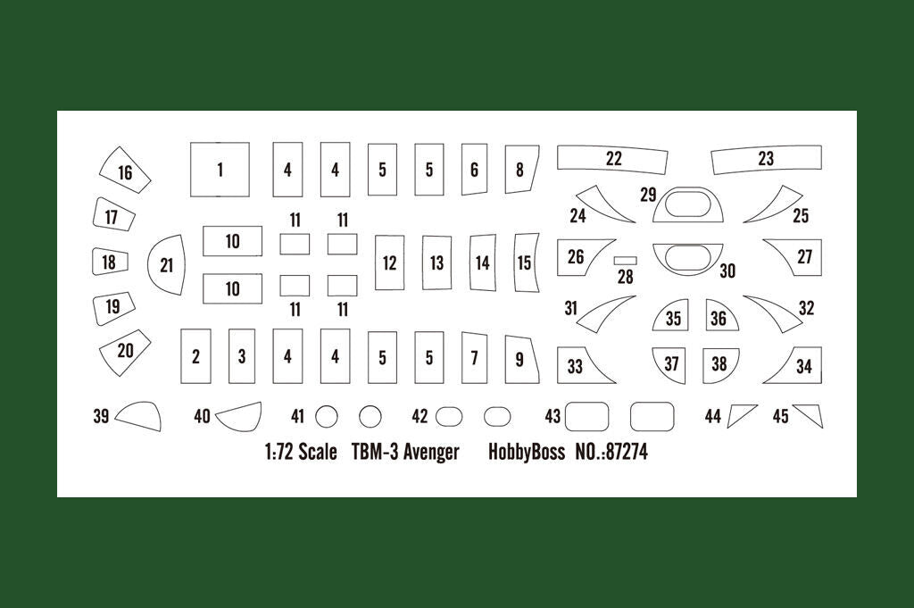 HobbyBoss 1/72 TBM-3 Avenger Plastic Model Kit