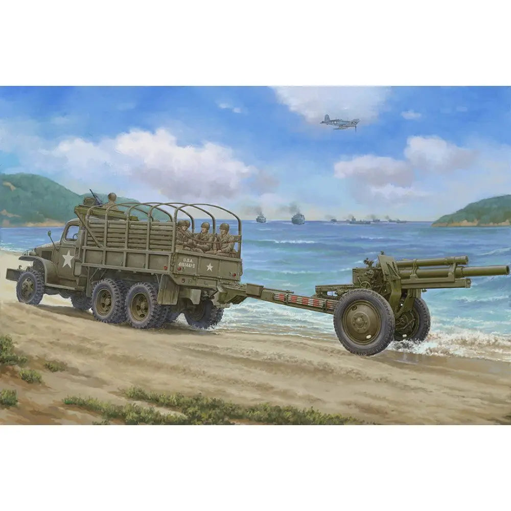 I Love Kit 1/35 USA CCKW-352 Machine Gun Turret Version with M2A1 105MM Howitzer I Love Kit