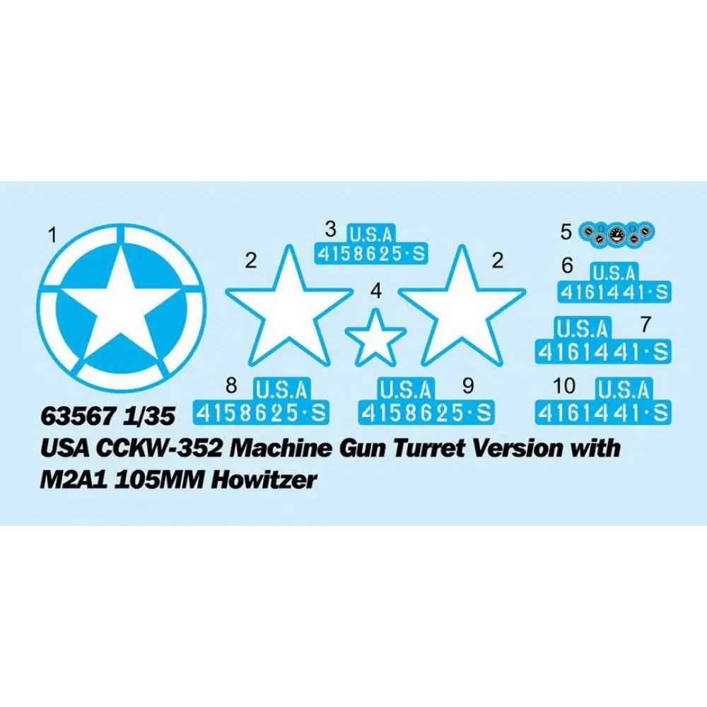 I Love Kit 1/35 USA CCKW-352 Machine Gun Turret Version with M2A1 105MM Howitzer I Love Kit
