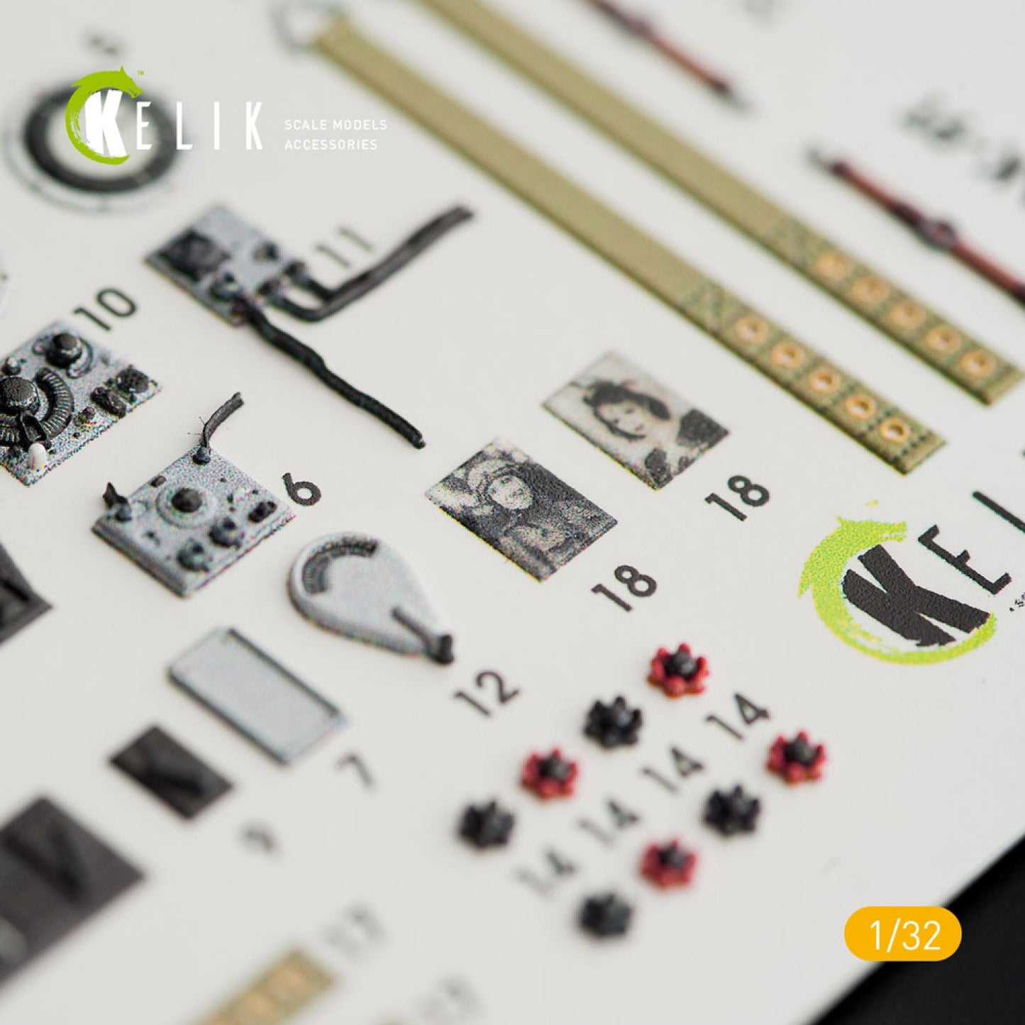 Kelik 1:32 Yak-9T interior 3D decals for ICM kit Reskit