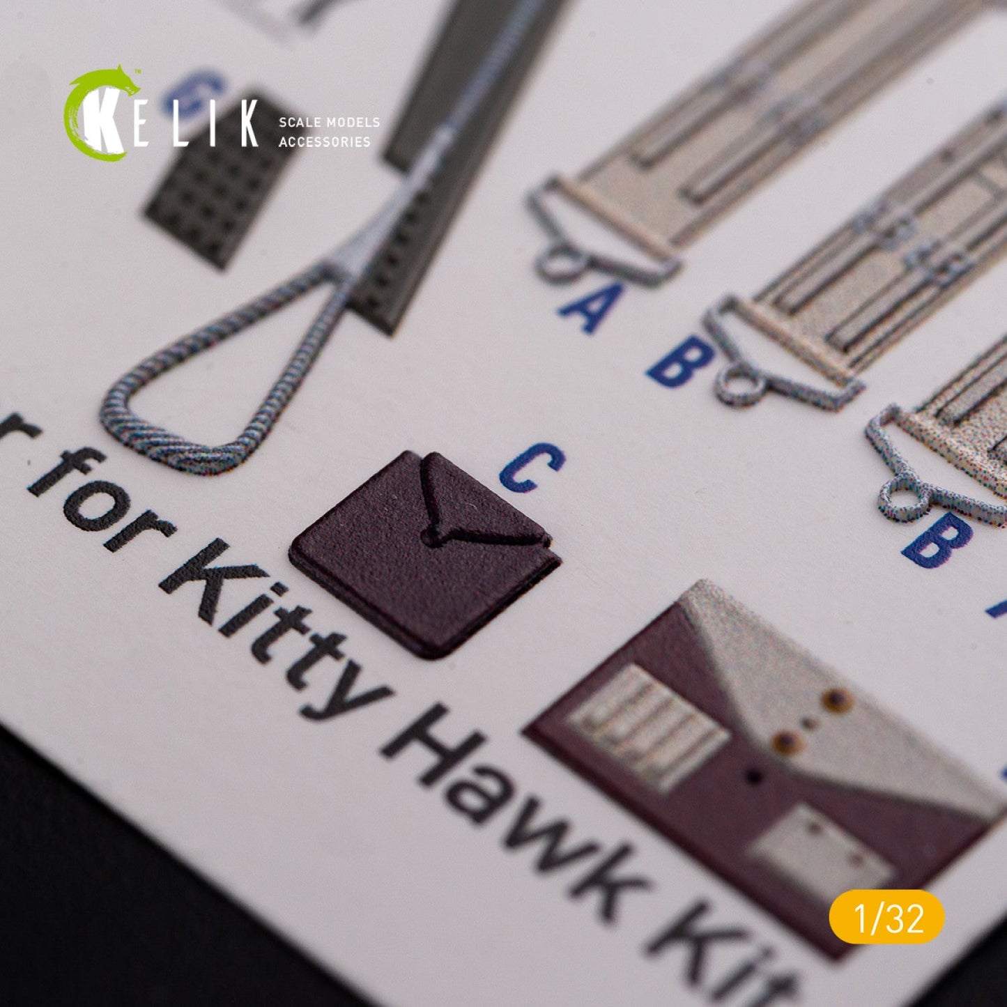 Kelik 1:32 OS2U Kingfisher - Interior 3D Decal for Kitty Hawk/Zimi models kit Reskit