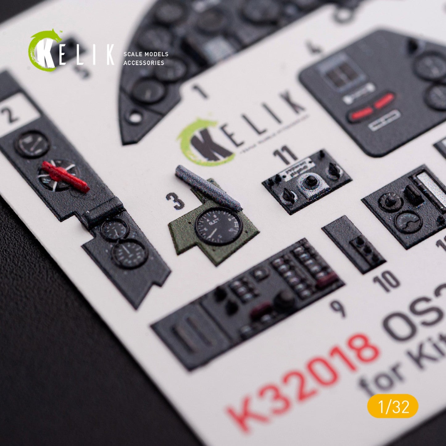 Kelik 1:32 OS2U Kingfisher - Interior 3D Decal for Kitty Hawk/Zimi models kit Reskit
