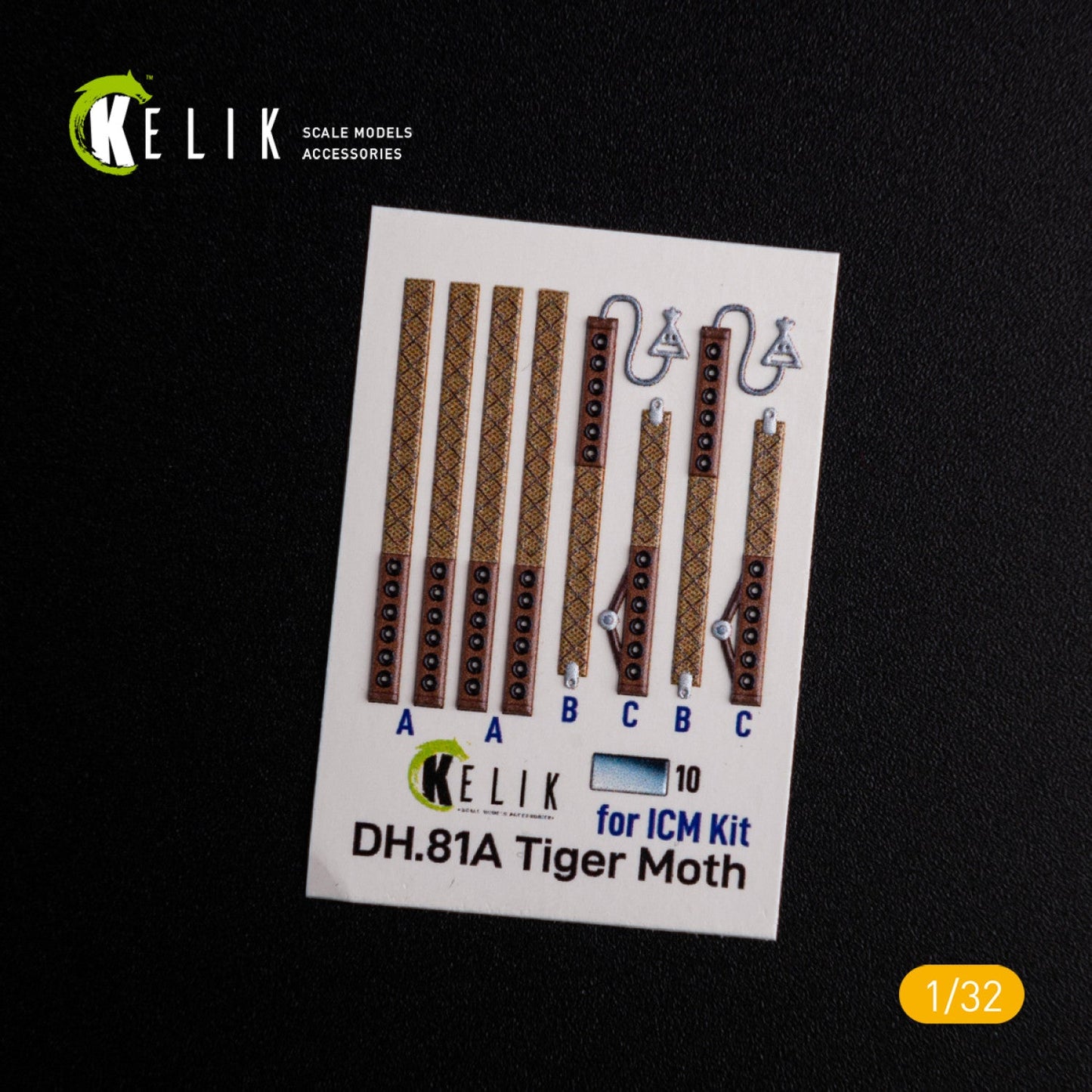 Kelik 1:32 DH.81A Tiger Moth - Interior 3D Decal for ICM kit Reskit