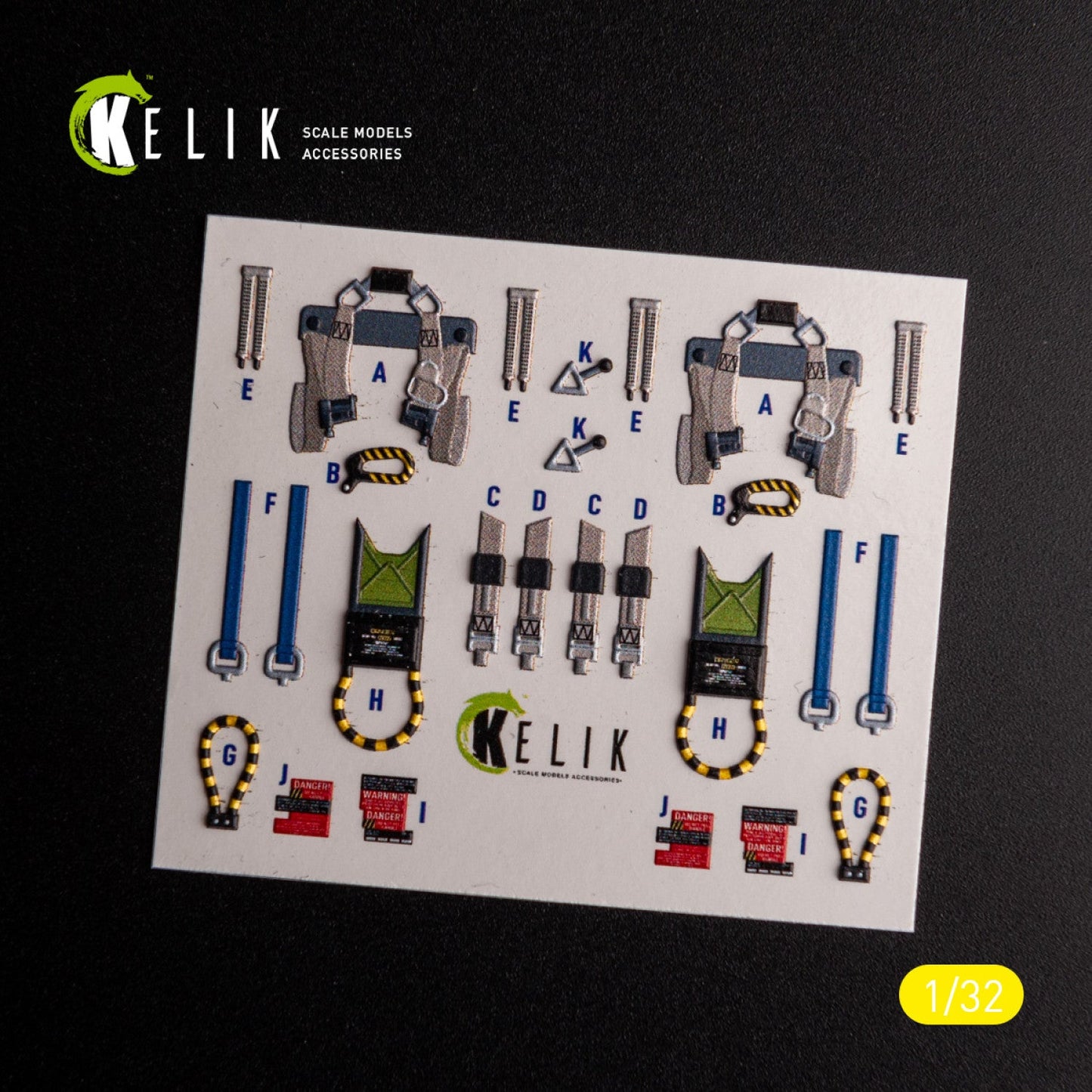 Kelik 1:32 A-6A Intruder - interior 3D decals for Trumpeter kit Reskit
