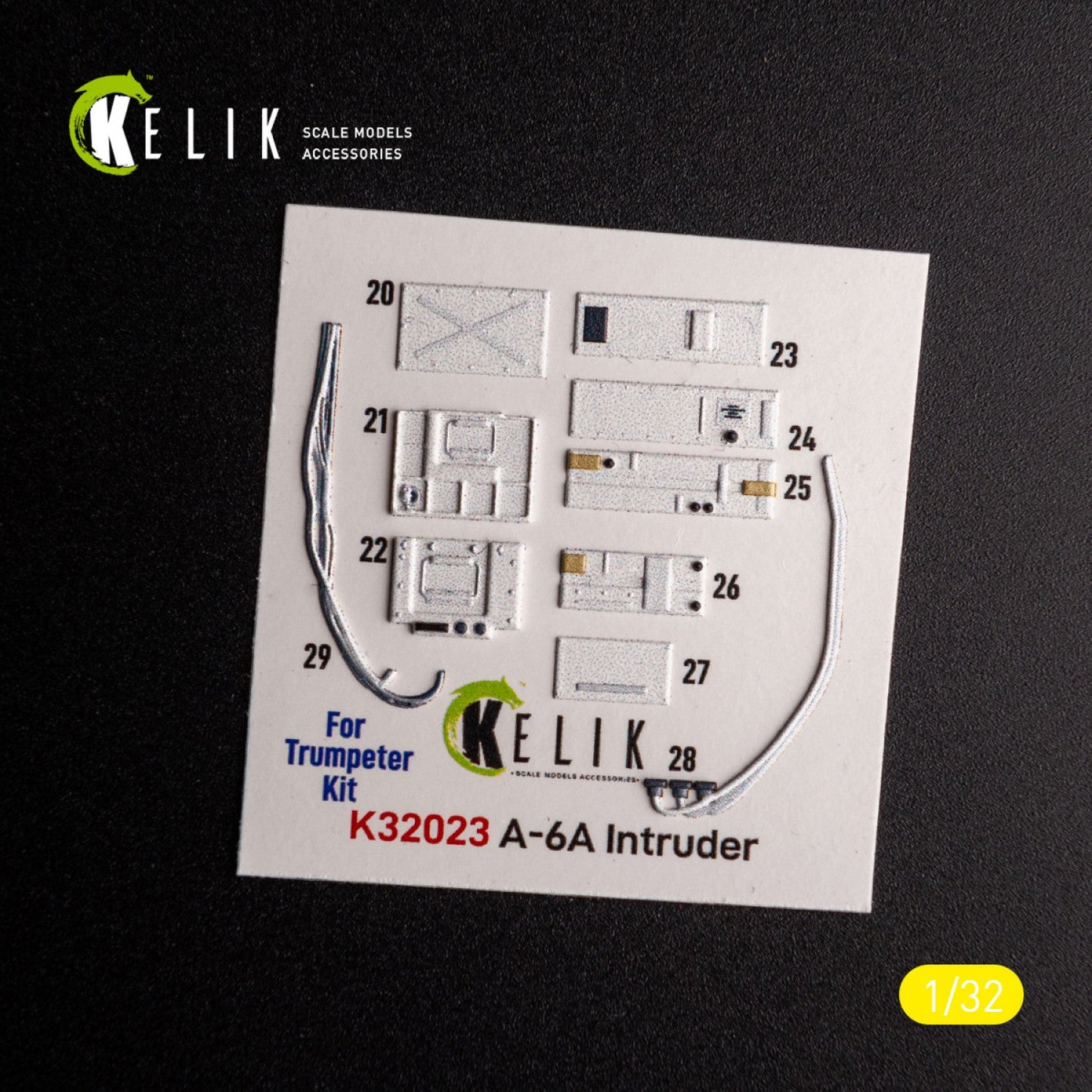 Kelik 1:32 A-6A Intruder - interior 3D decals for Trumpeter kit Reskit
