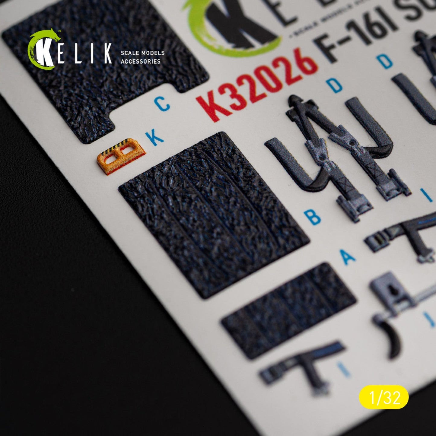 Kelik 1:32 F-16I "Sufa" - interior 3D decals for Academy kit Reskit