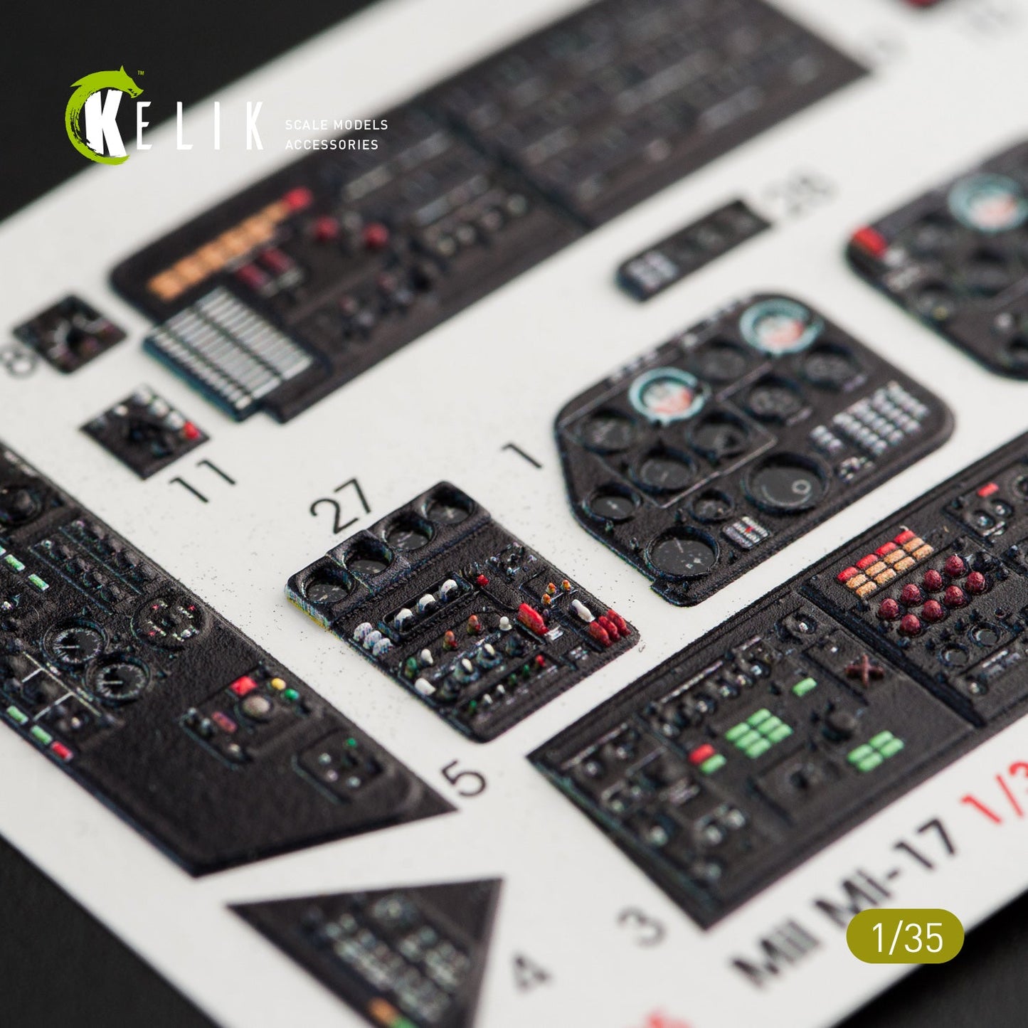 Kelik 1:35 Mi-17 NATO (Black version) interior 3D decals for Trumpeter Reskit