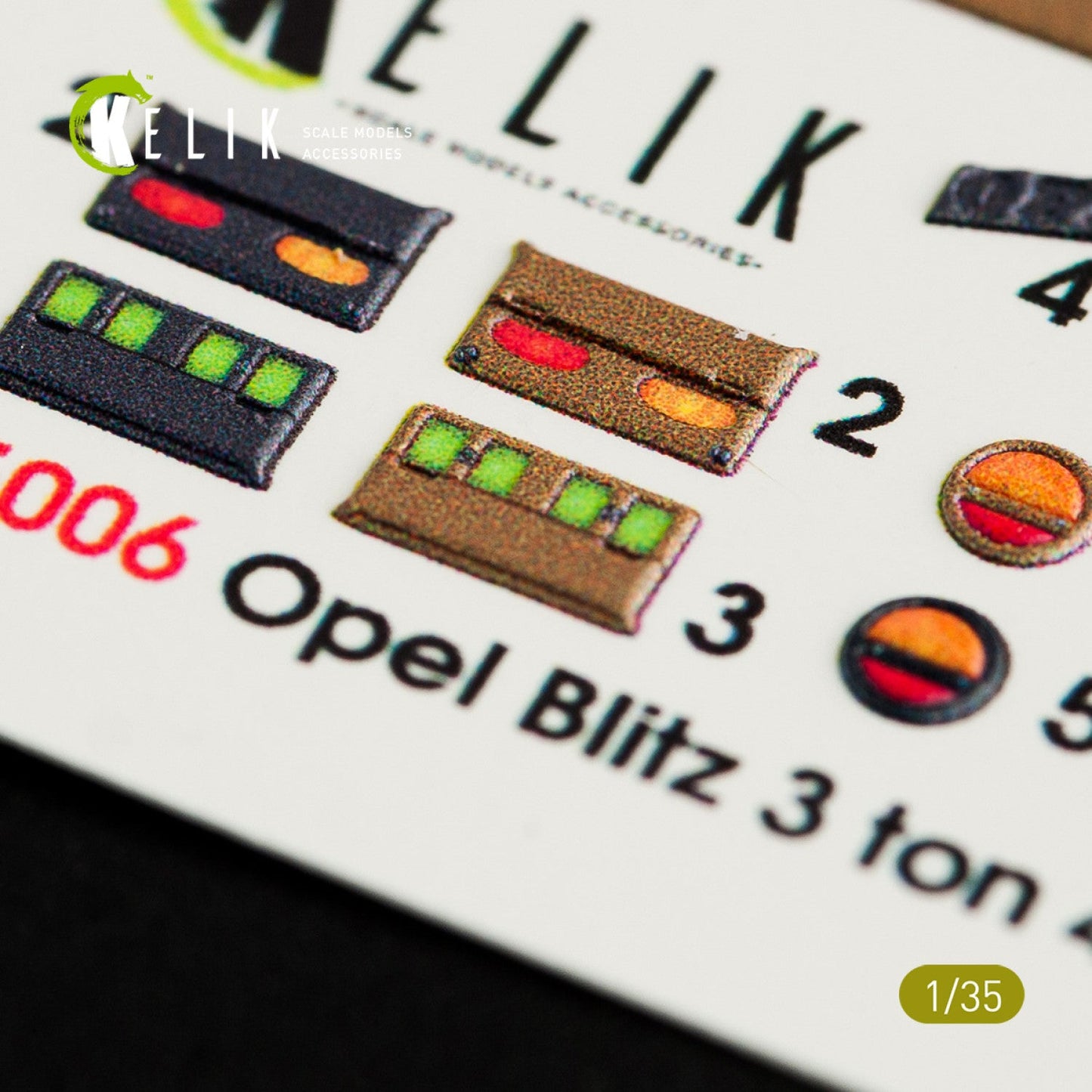 Kelik 1:35 Opel Blitz 3ton 4x2 interior 3D decals for Tamiya kit Reskit