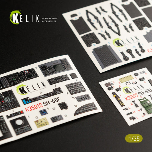 Kelik 1:35 SH-60F Ocean Hawk interior 3D decals for Kitty Hawk / Zimimodel Reskit