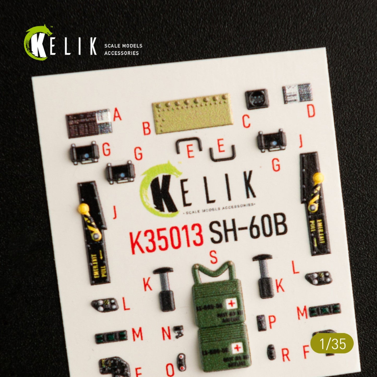 Kelik 1:35 SH-60B interior 3D decals for Kitty Hawk / Zimimodel Reskit