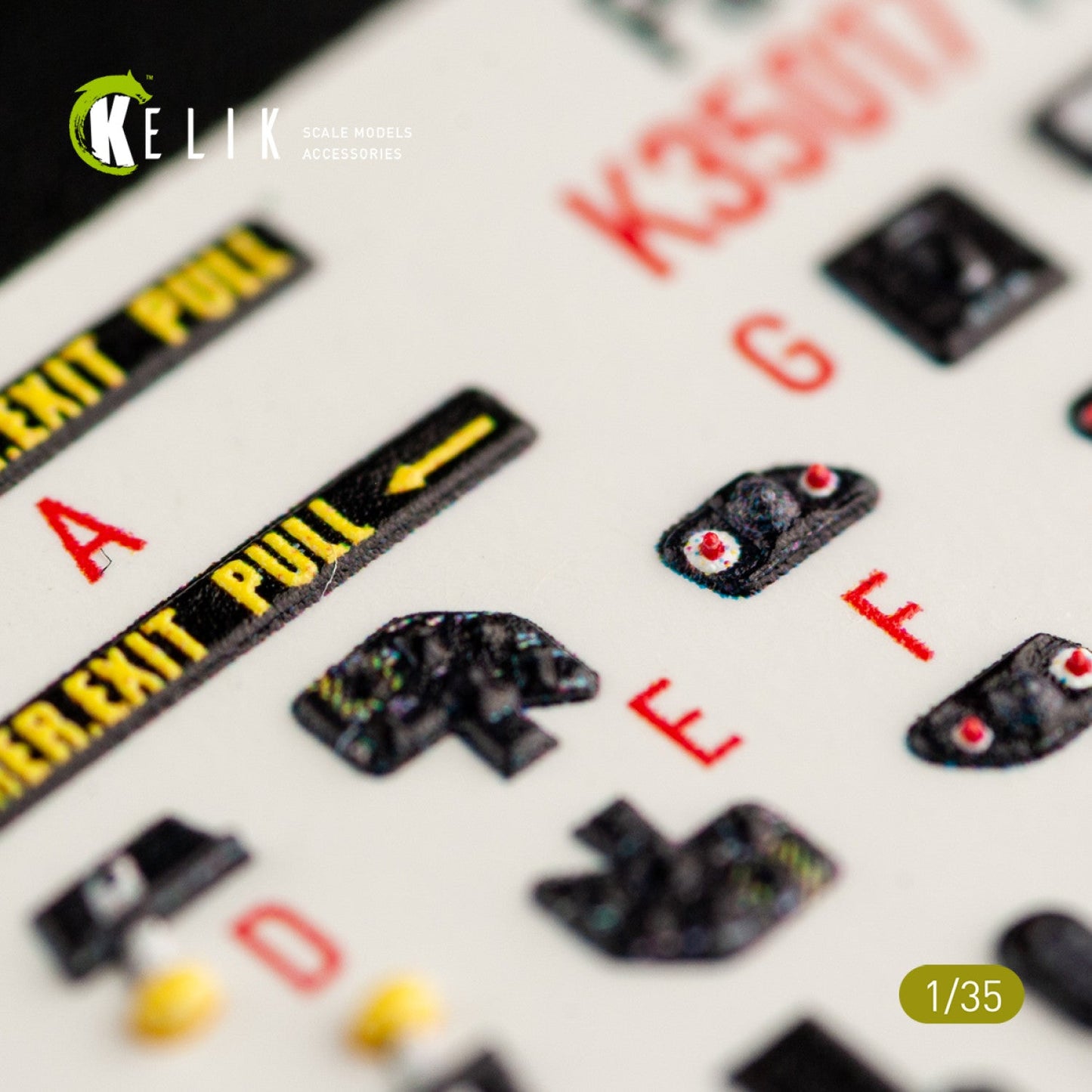 Kelik 1:35 HH-60G Pave Hawk interior 3D decals for Kitty Hawk / Zimimodel Reskit
