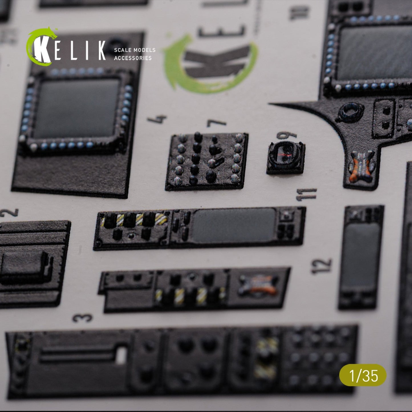 Kelik 1:35 AH-64D Apache interior 3D decals for Meng kit Reskit