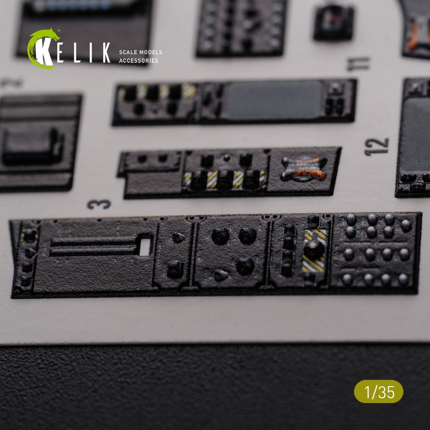 Kelik 1:35 AH-64D Apache interior 3D decals for Meng kit Reskit
