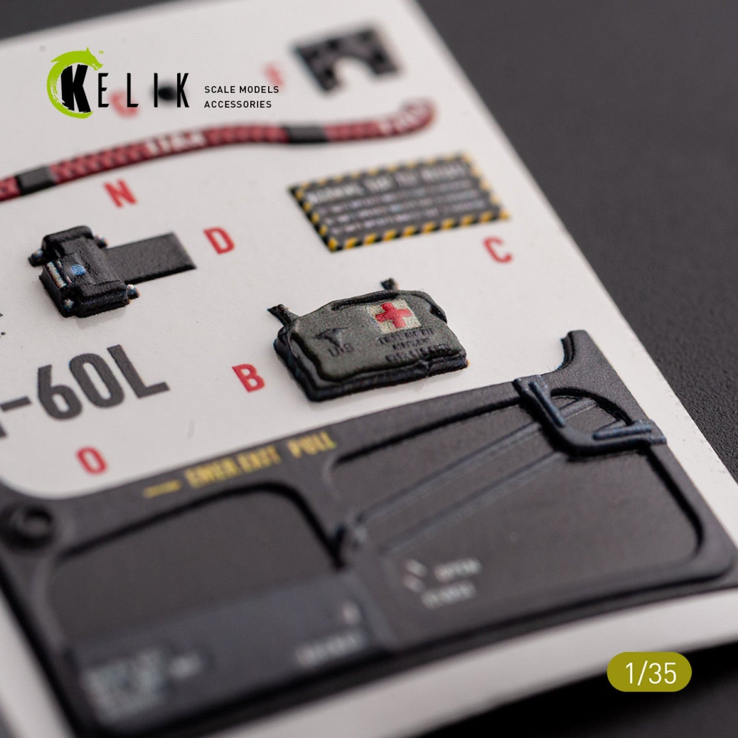 Kelik 1:35 UH-60L interior 3D decals for Academy kit Reskit
