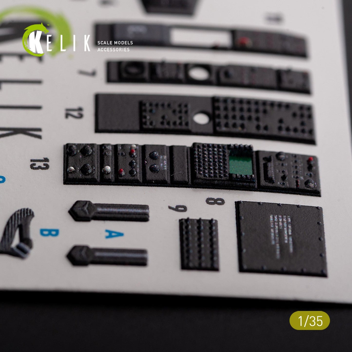 Kelik 1:35 AH-1W interior 3D decals for Academy kit Reskit