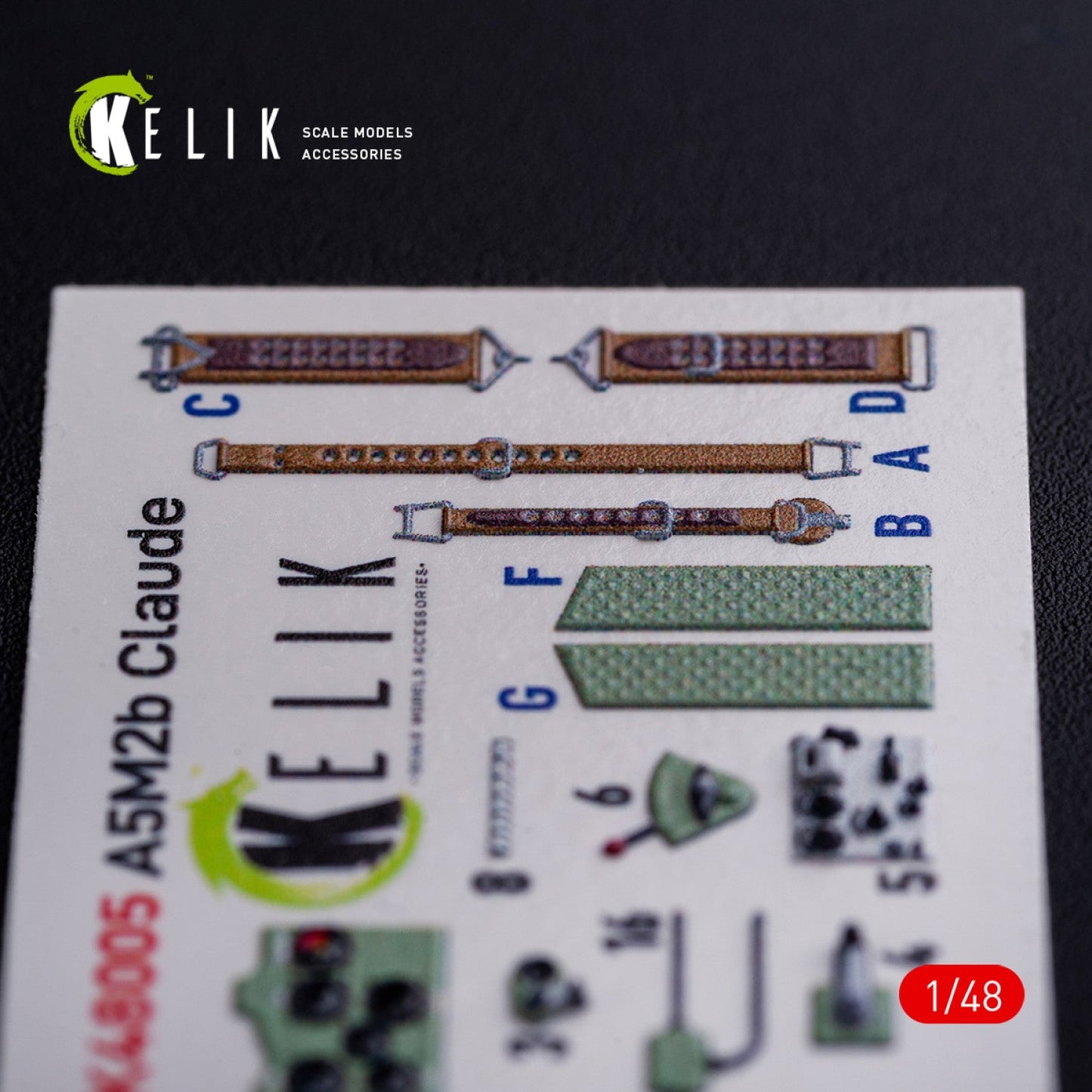 Kelik 1:48 A5M2B Claude interior 3D decals for Wingsy kit Reskit