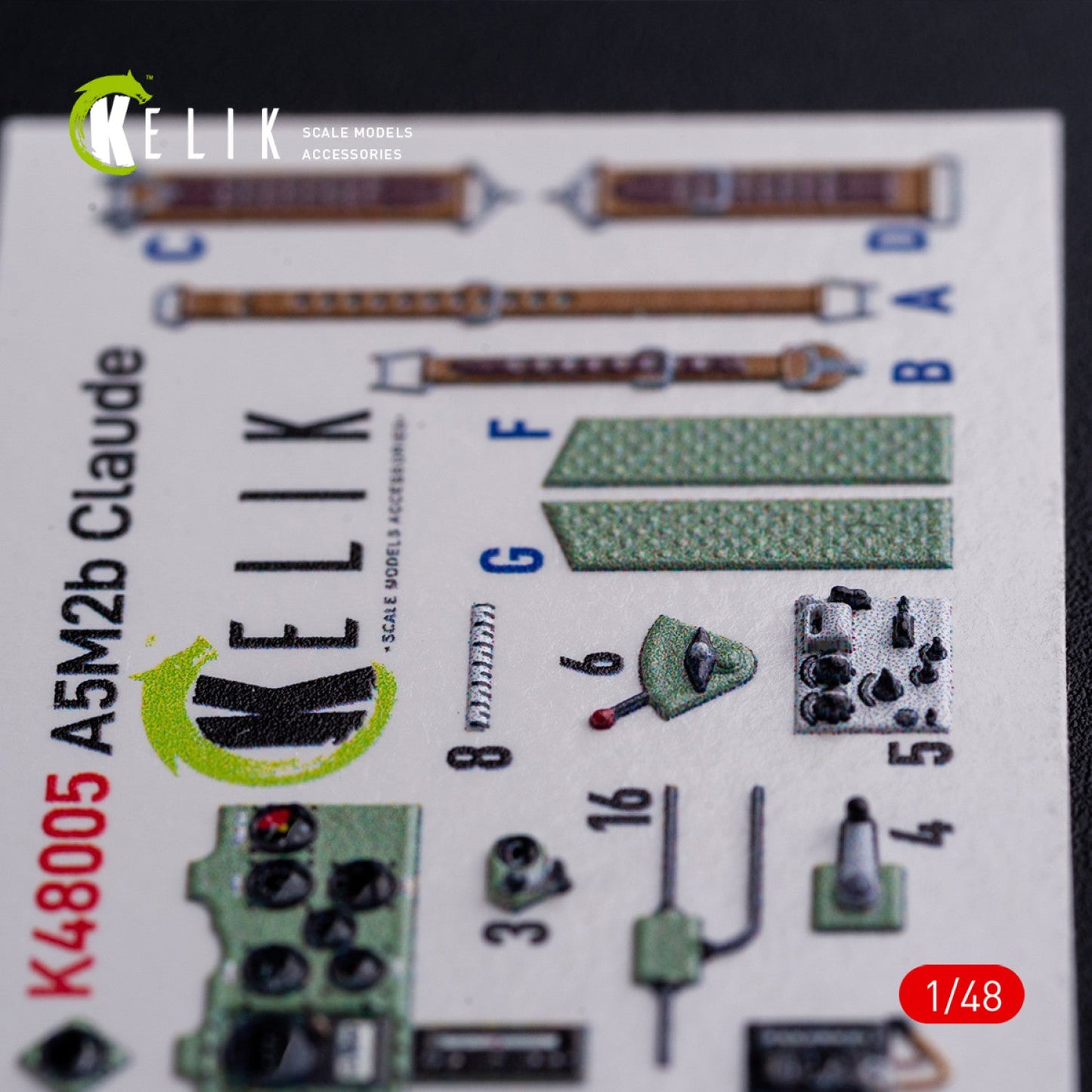 Kelik 1:48 A5M2B Claude interior 3D decals for Wingsy kit Reskit