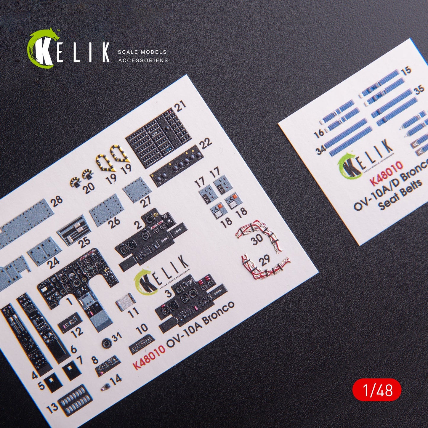 Kelik 1:48 OV-10A Bronco interior 3D decals for Icm kit Reskit