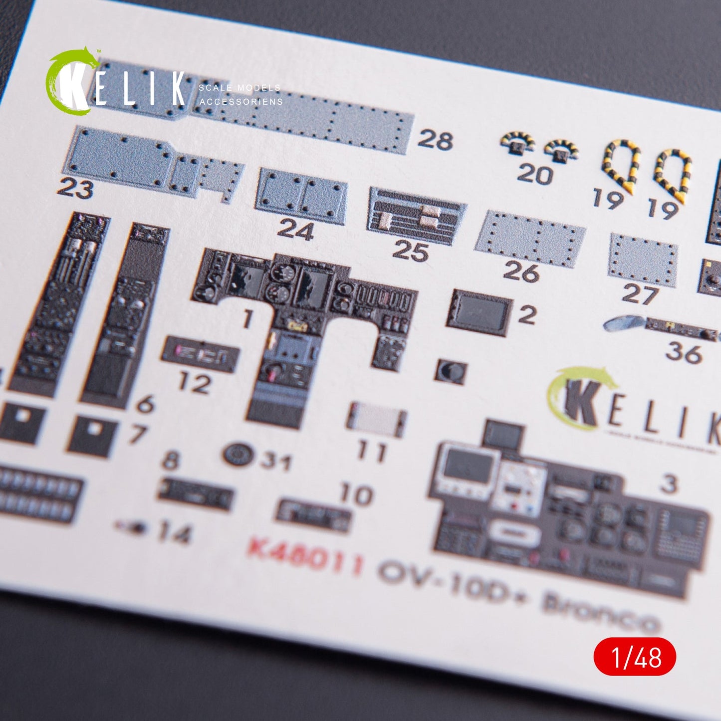 Kelik 1:48 OV-10D+ Bronco interior 3D decals for Icm kit Reskit