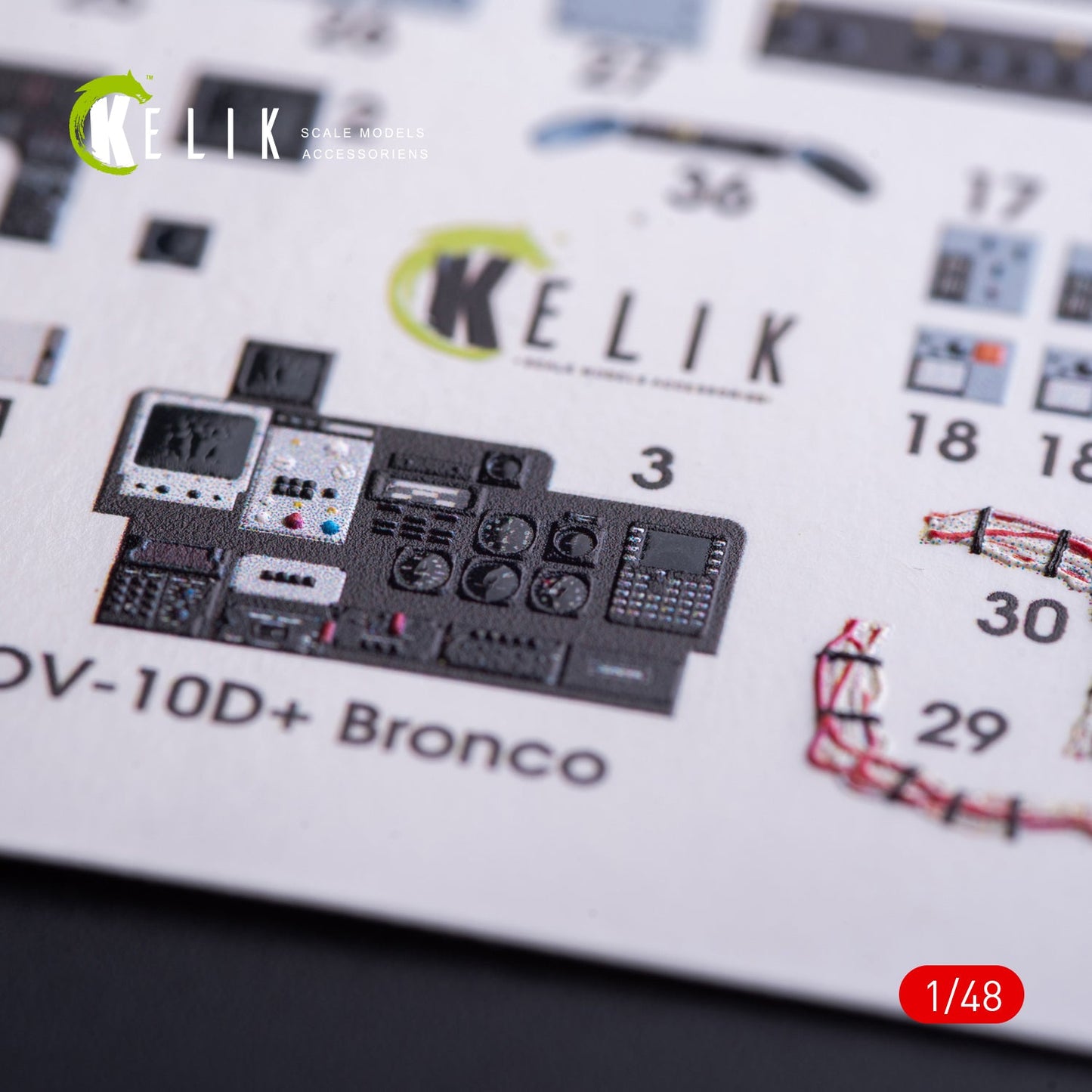 Kelik 1:48 OV-10D+ Bronco interior 3D decals for Icm kit Reskit