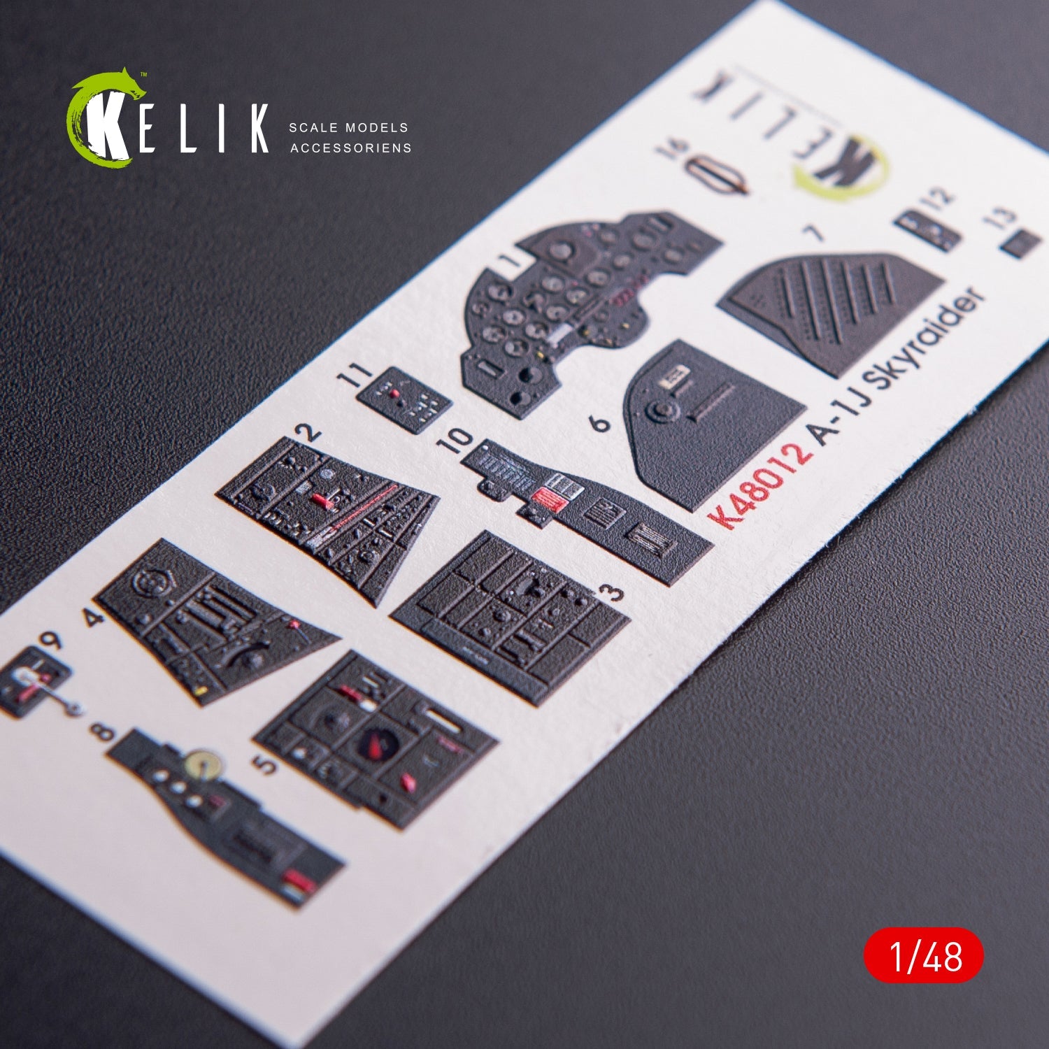 Kelik 1:48 F-104 series Electrical Equipment - interior 3D decals for Kinetic kit Reskit
