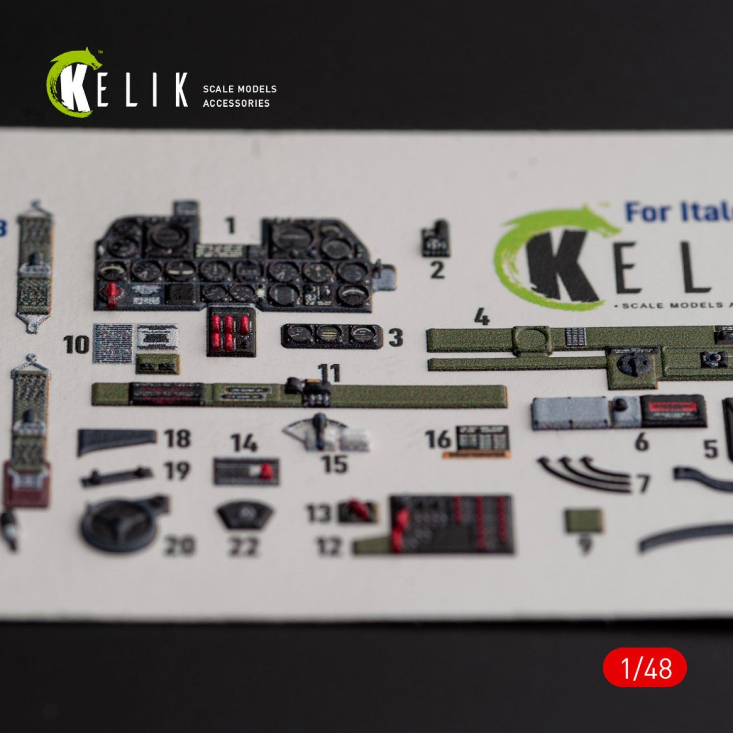 Kelik 1:48 Р-47D "Thunderbolt" interior 3D decals for Italeri/Academy kit Reskit