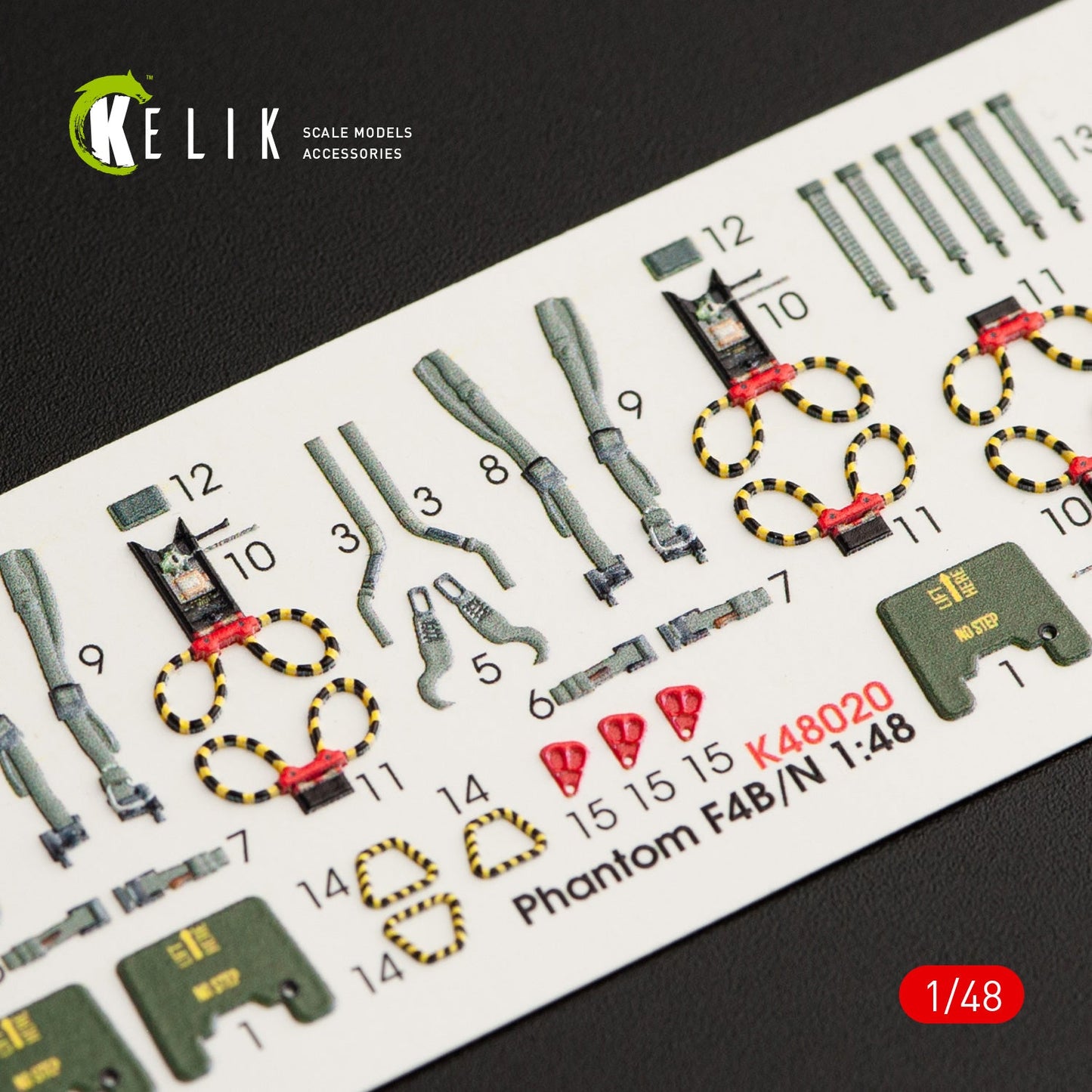 Kelik 1:48 F-4B/N interior 3D decals for Academy kit Reskit