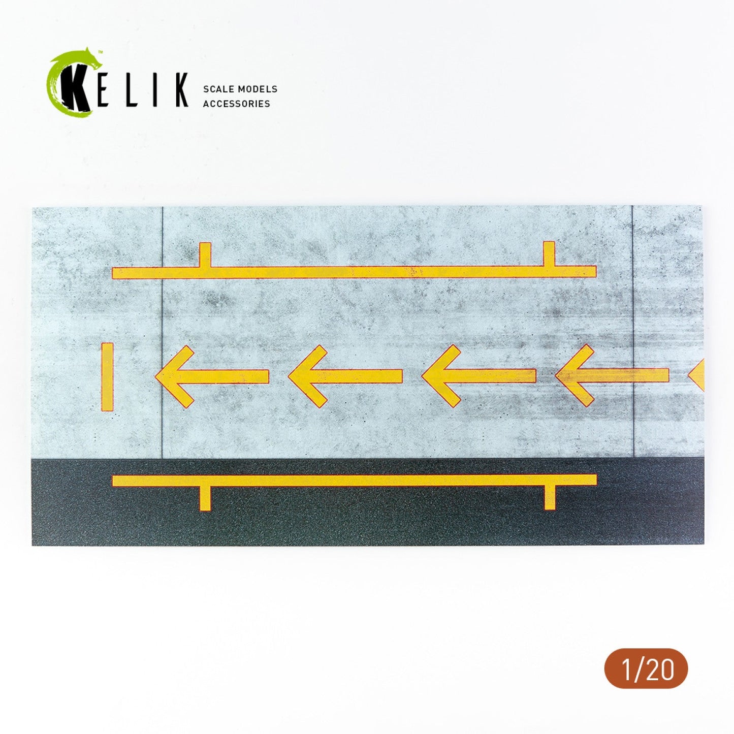 Kelik 1:20 Pit-F1 Pitstop Type 2 Base - Acrylic 3 mm (180 x 357 mm) (210 g) Reskit