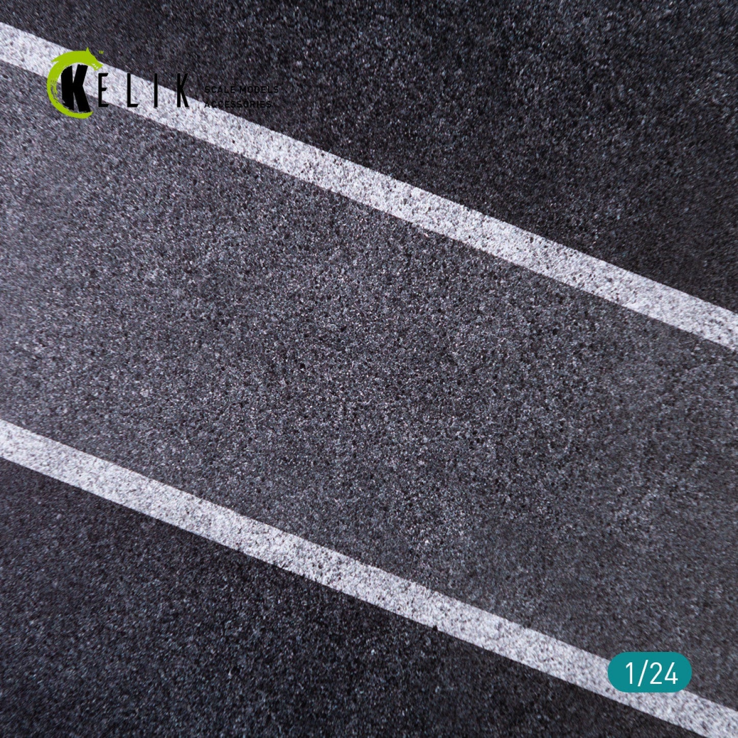 Kelik 1:24 Asphalt road 24 Hours of Le Mans type 3 Base - Acrylic 3 mm (180 x 357 mm) Reskit
