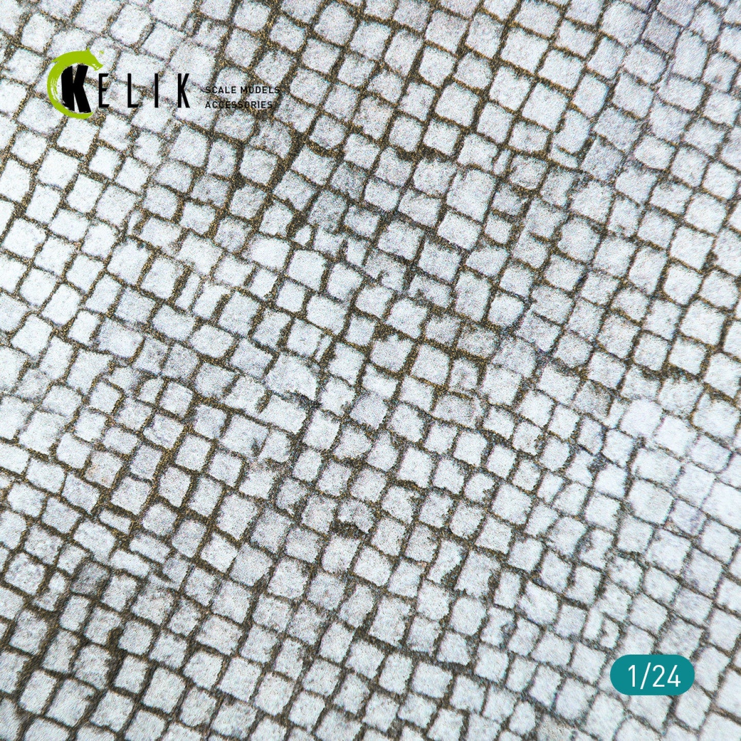 Kelik 1:24 Paving stone road Base - Acrylic 3 mm (180 x 357 mm) (210 g) Reskit